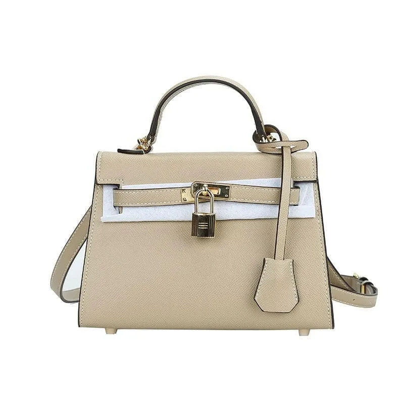 Pleasures and Sins Palm Pattern Handbag with Small Padlock Detail