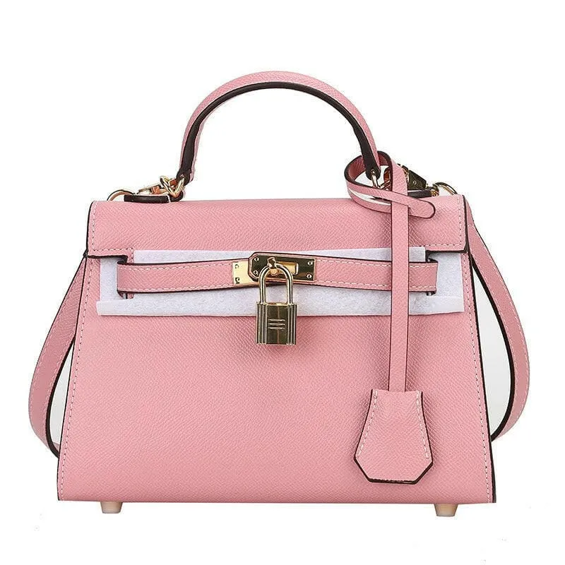 Pleasures and Sins Palm Pattern Handbag with Small Padlock Detail