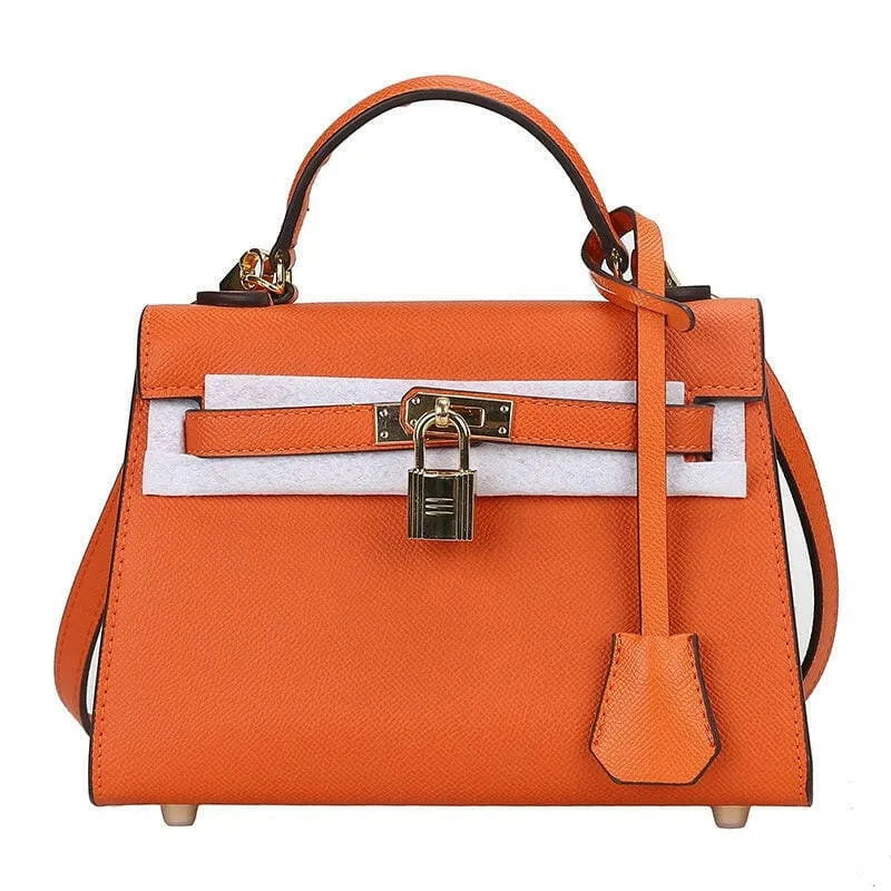 Pleasures and Sins Palm Pattern Handbag with Small Padlock Detail