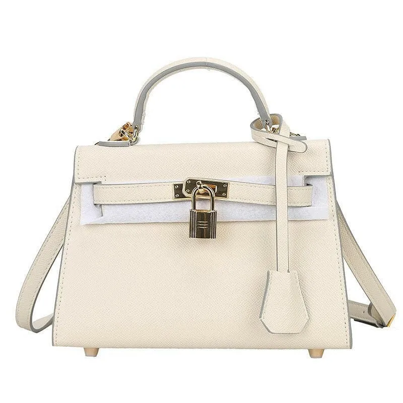 Pleasures and Sins Palm Pattern Handbag with Small Padlock Detail