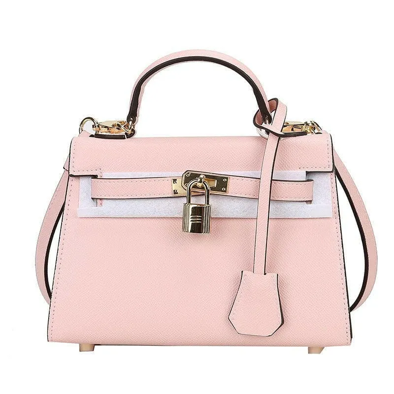 Pleasures and Sins Palm Pattern Handbag with Small Padlock Detail