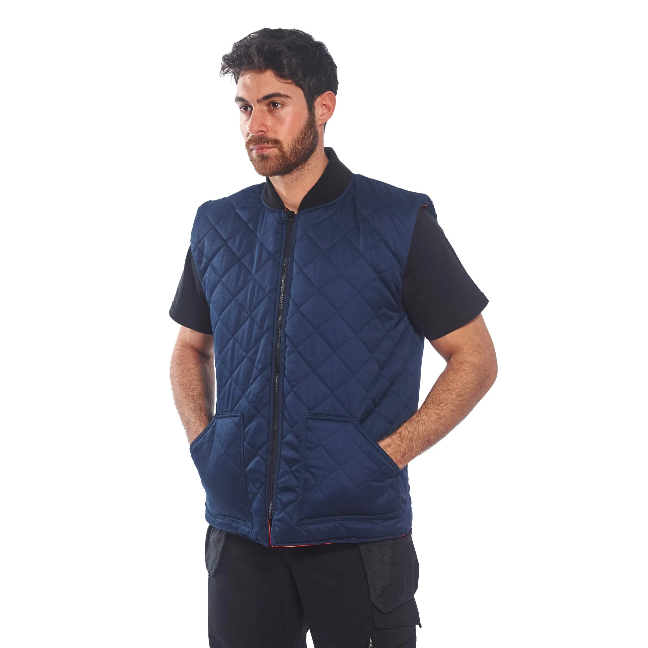 PORTWEST®  Hi Vis Reversible Padded Body Warmer Vest - ANSI Class 2 - US469