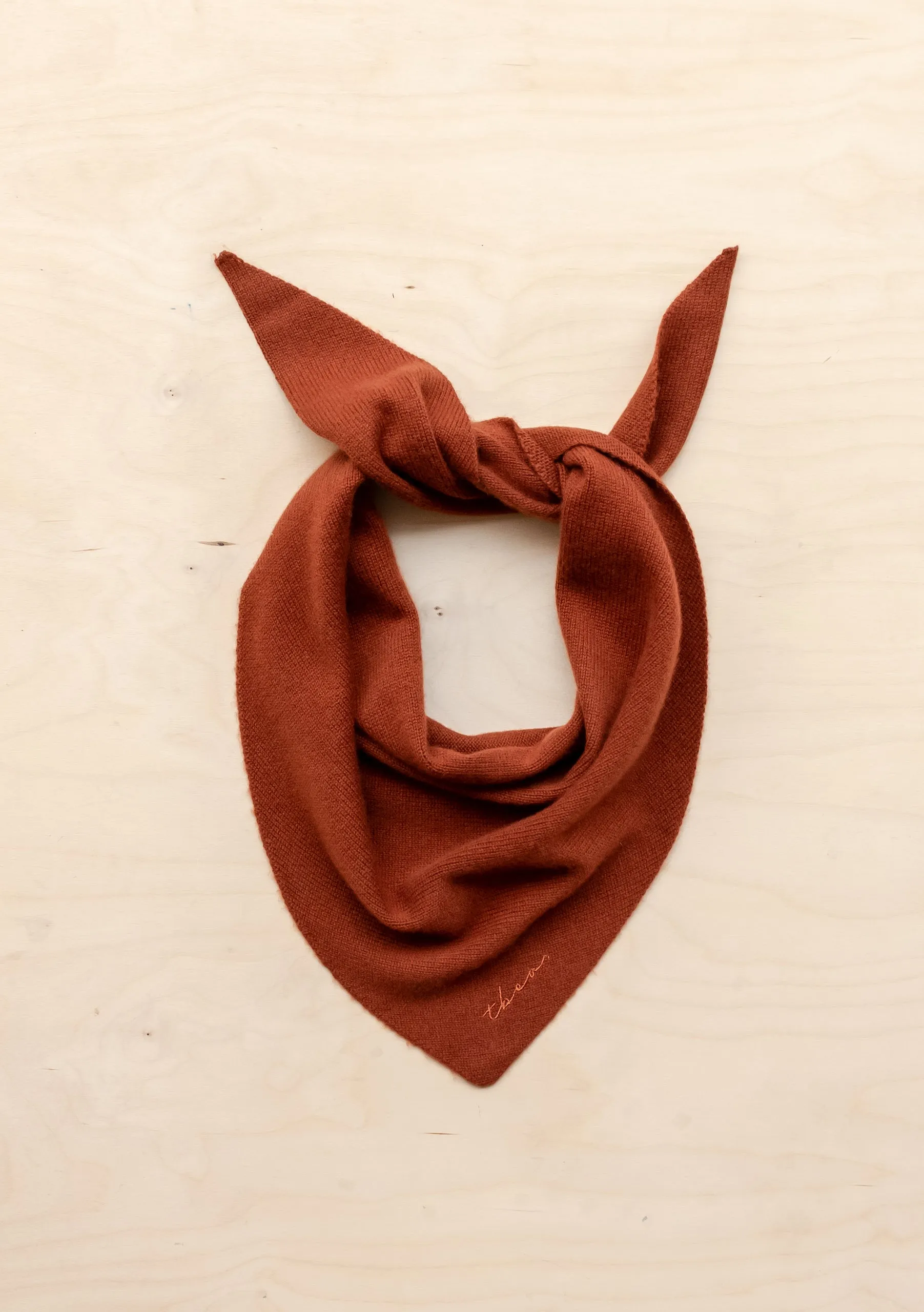 Pre-order Merino Triangle Scarf in Rust