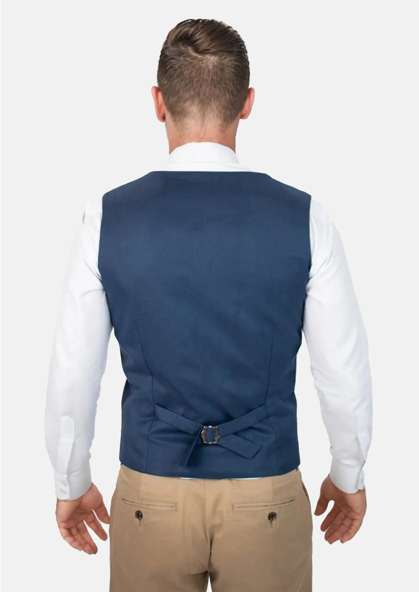 Prussian Blue Pinstripe Vest