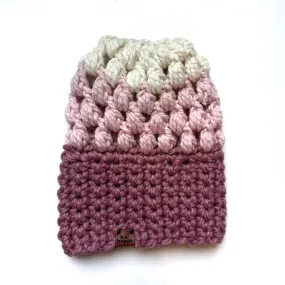 Puff Stitch Slouch Hat | Pink Ombre