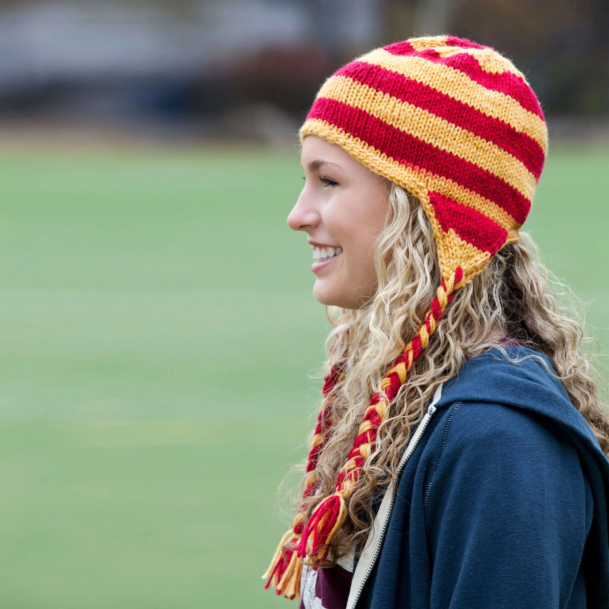 Red Heart Knit Hear It For The Team Hat