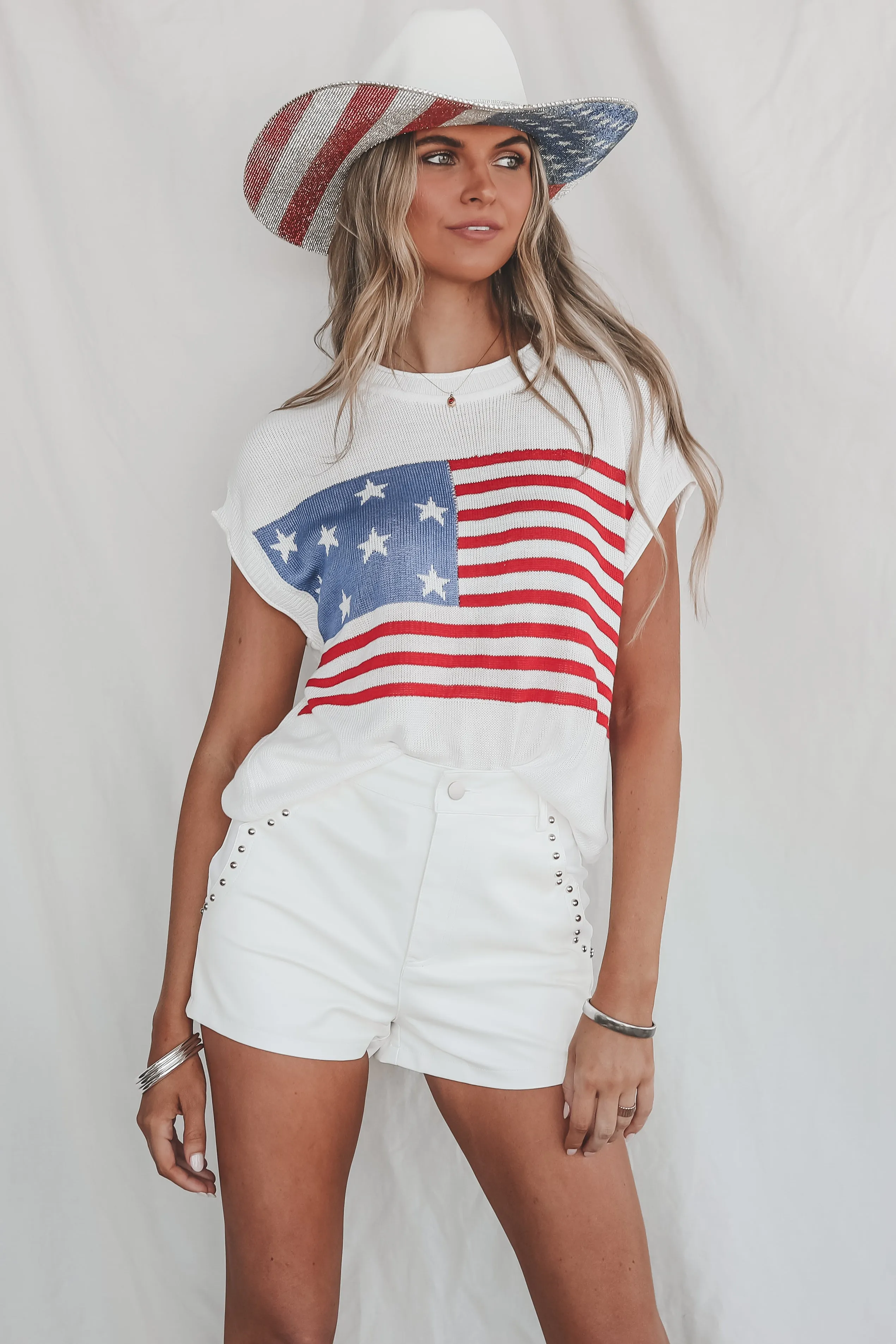 Red White And You Need American Flag Top