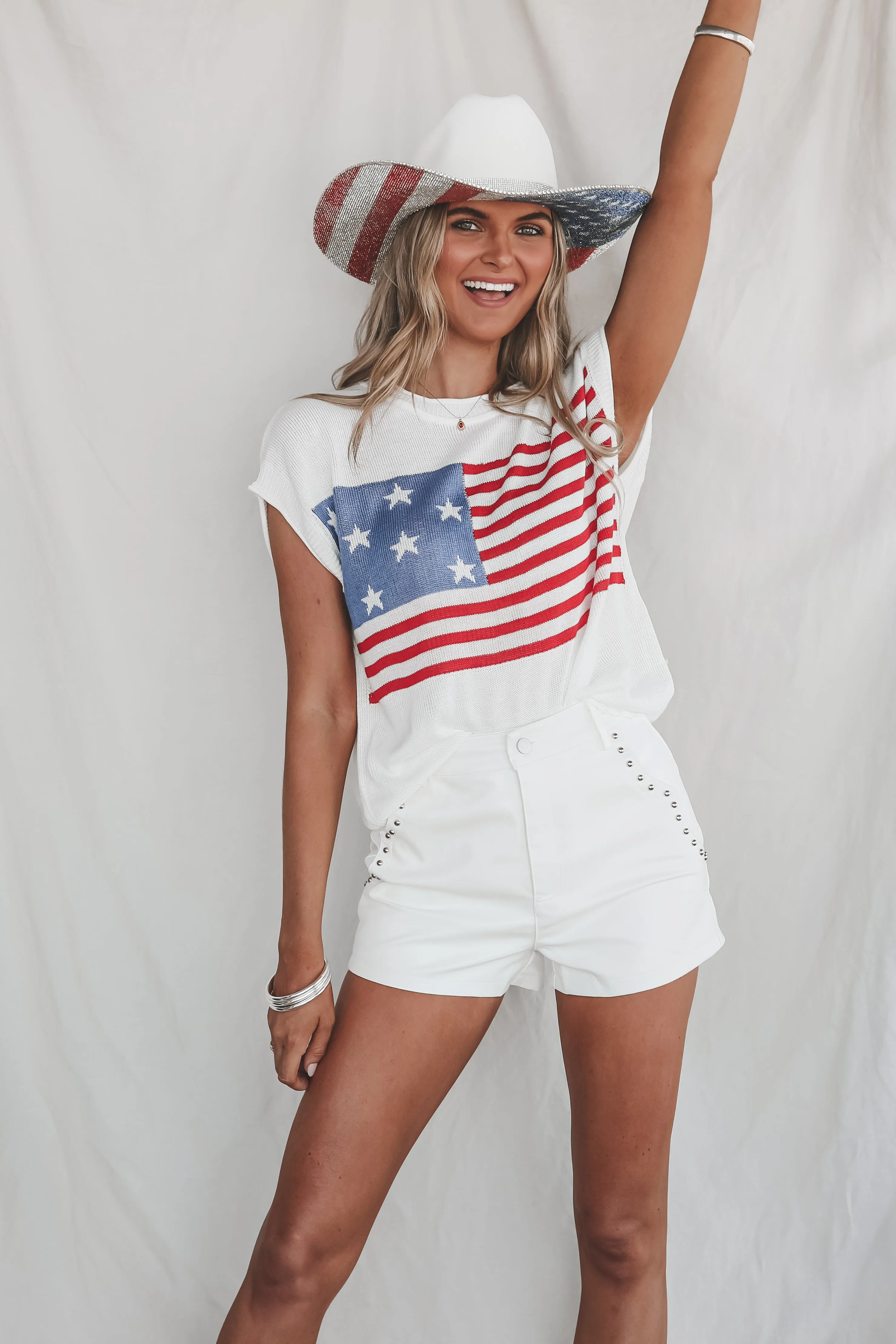 Red White And You Need American Flag Top