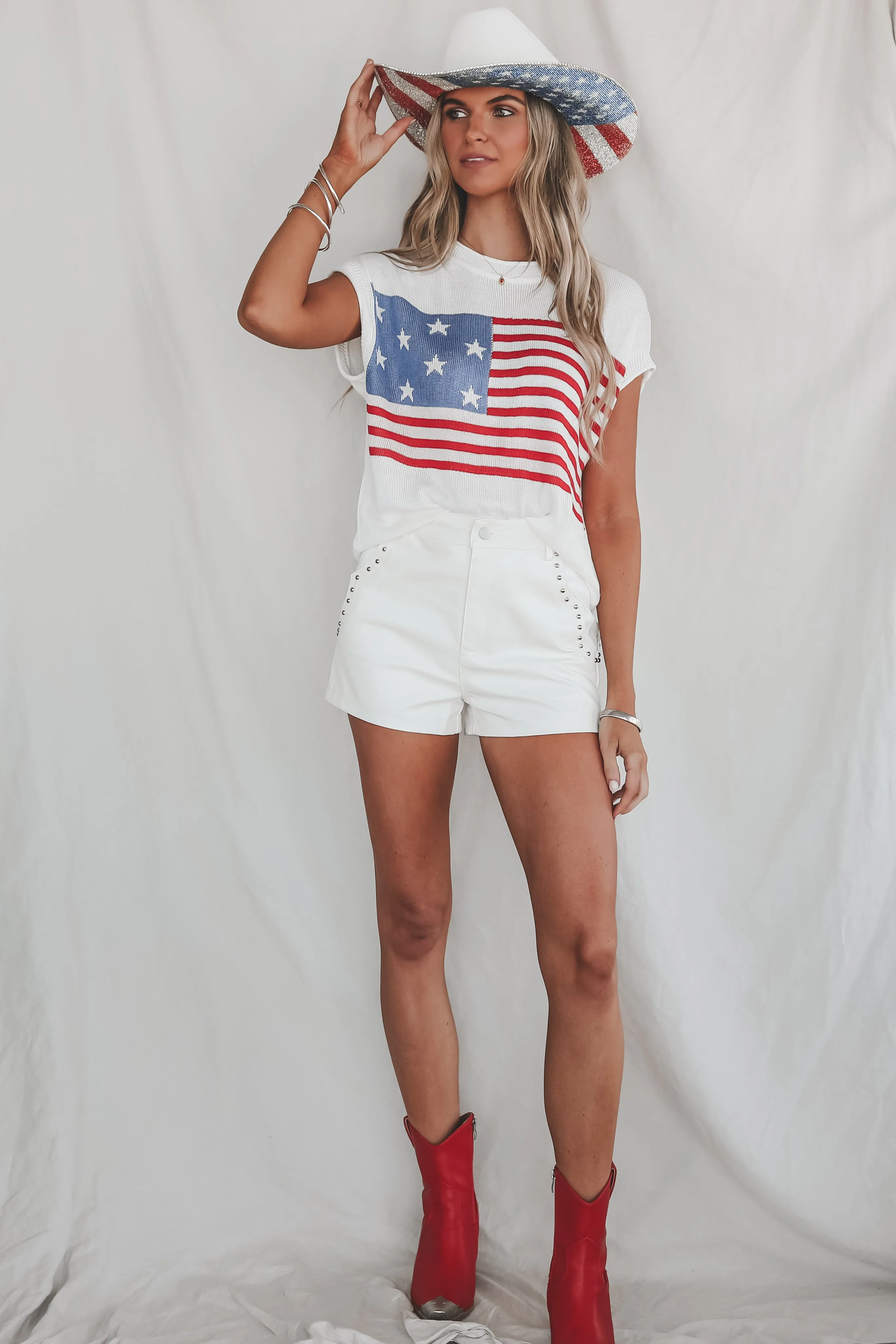 Red White And You Need American Flag Top