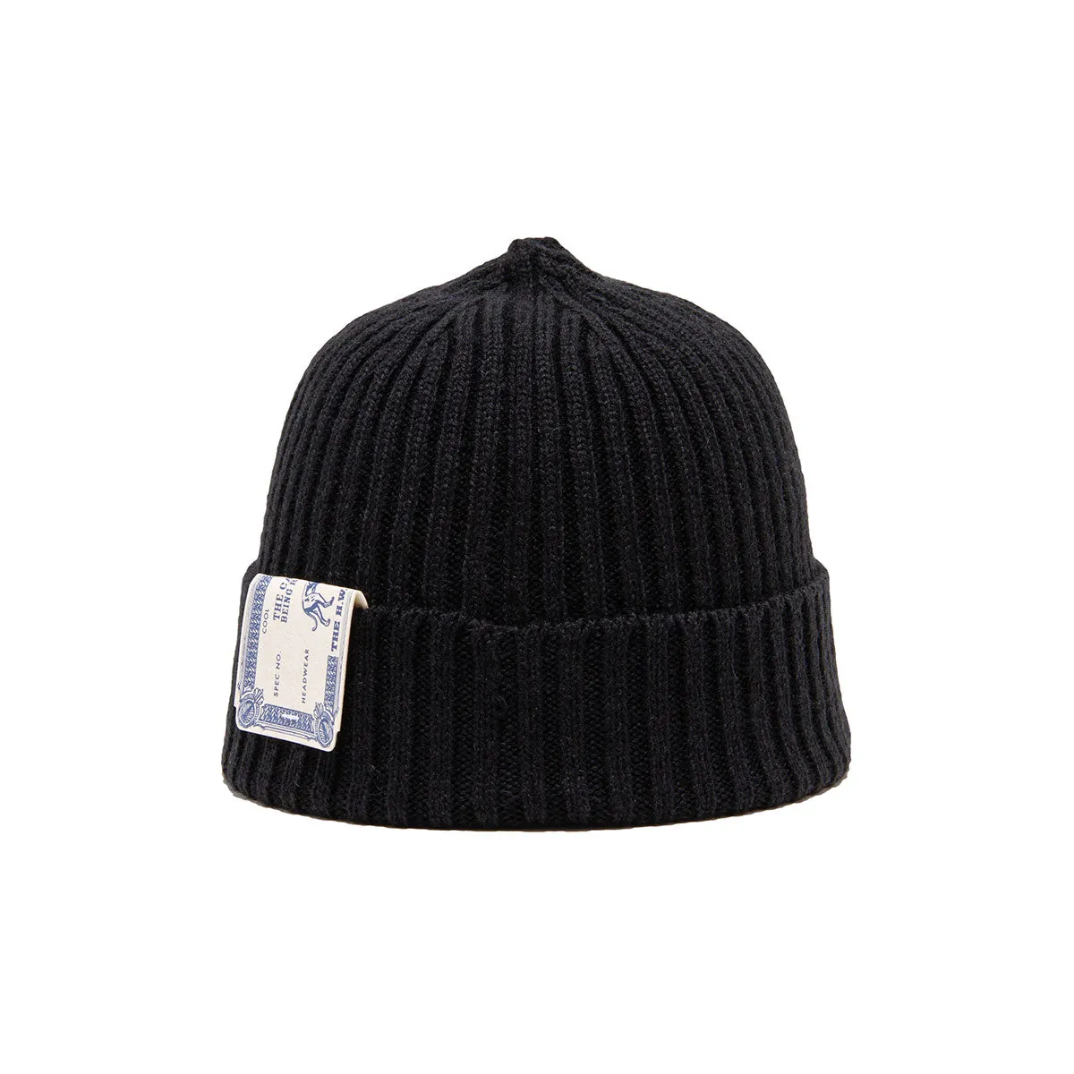 RIB SMART KNIT CAP - Black