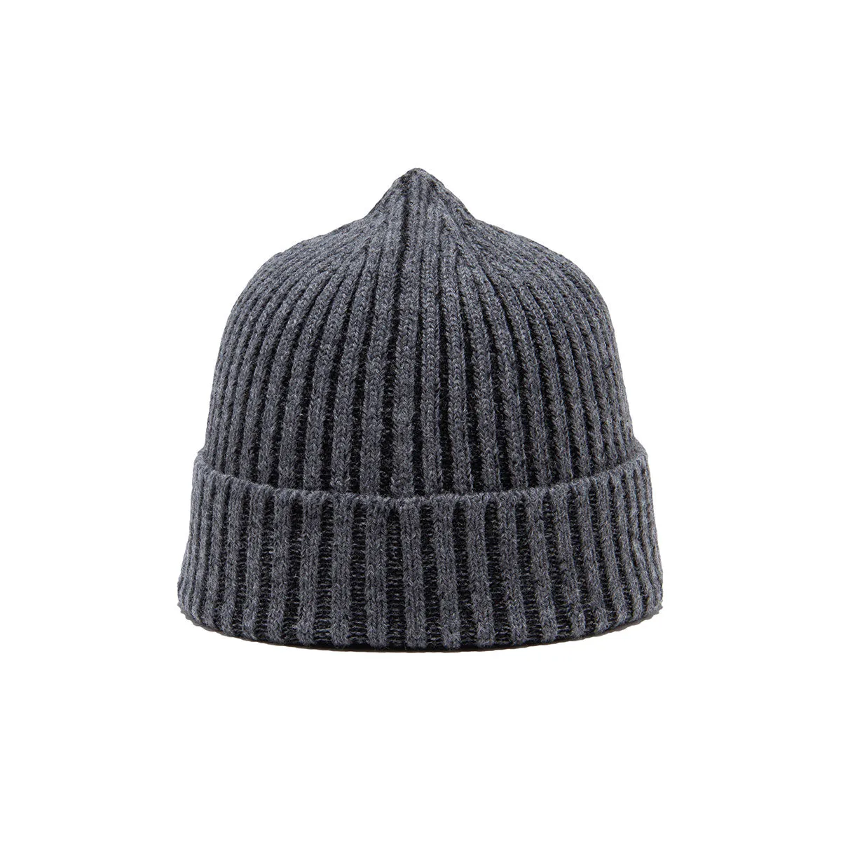 RIB SMART KNIT CAP - Gray