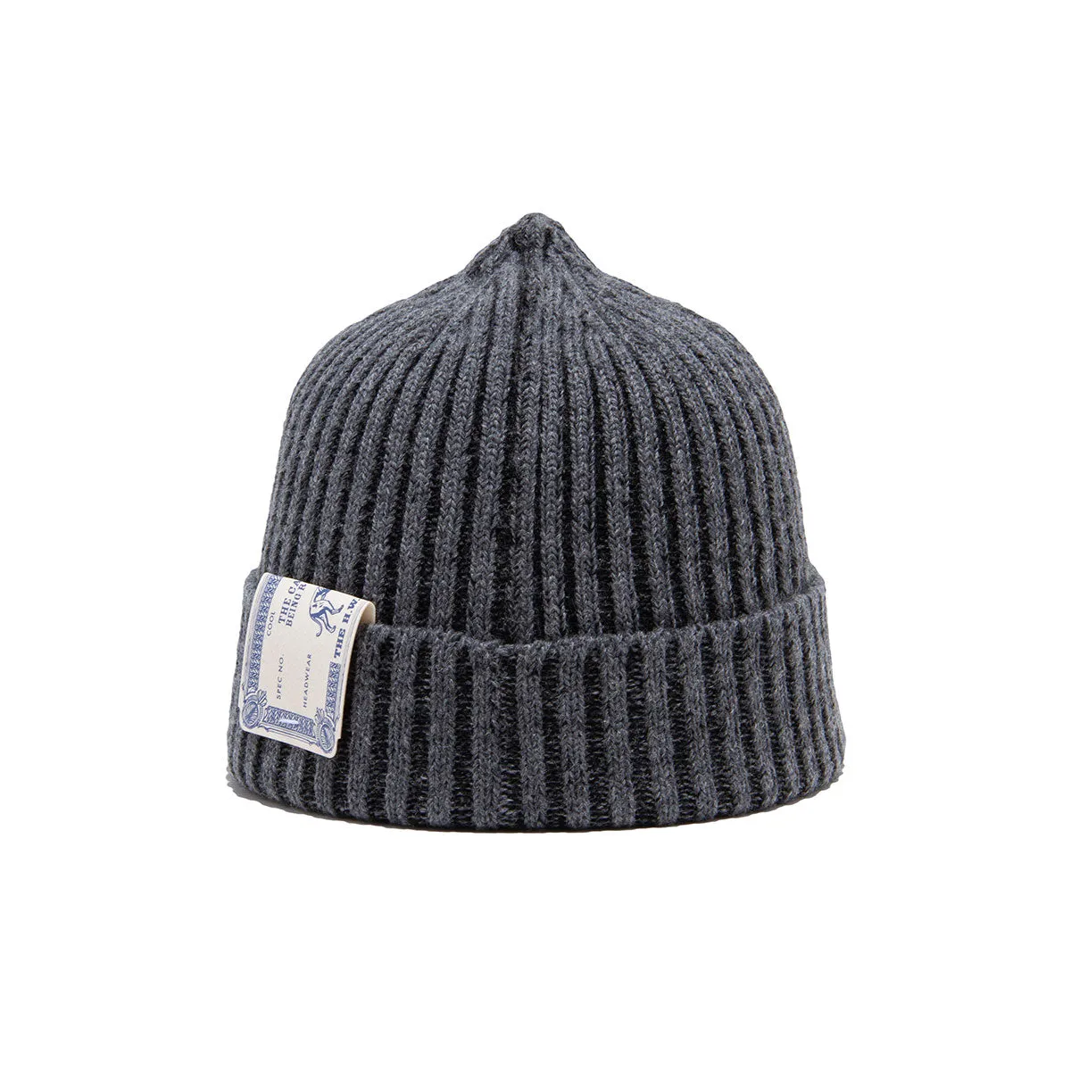 RIB SMART KNIT CAP - Gray