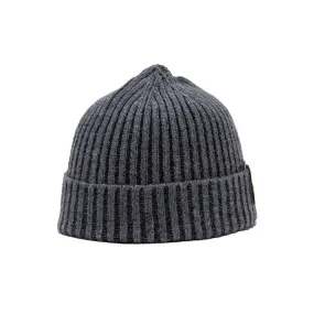 RIB SMART KNIT CAP - Gray