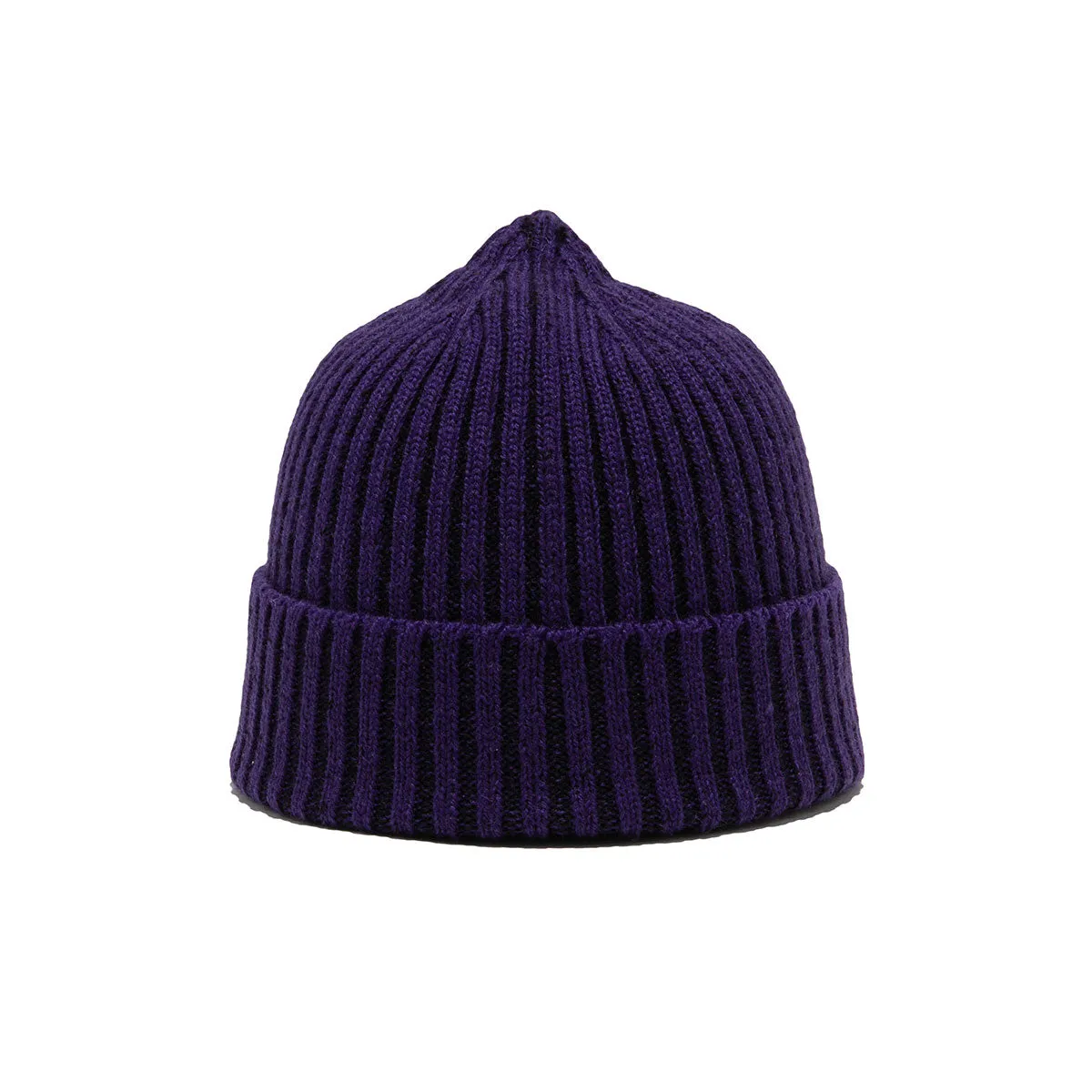 RIB SMART KNIT CAP - Purple