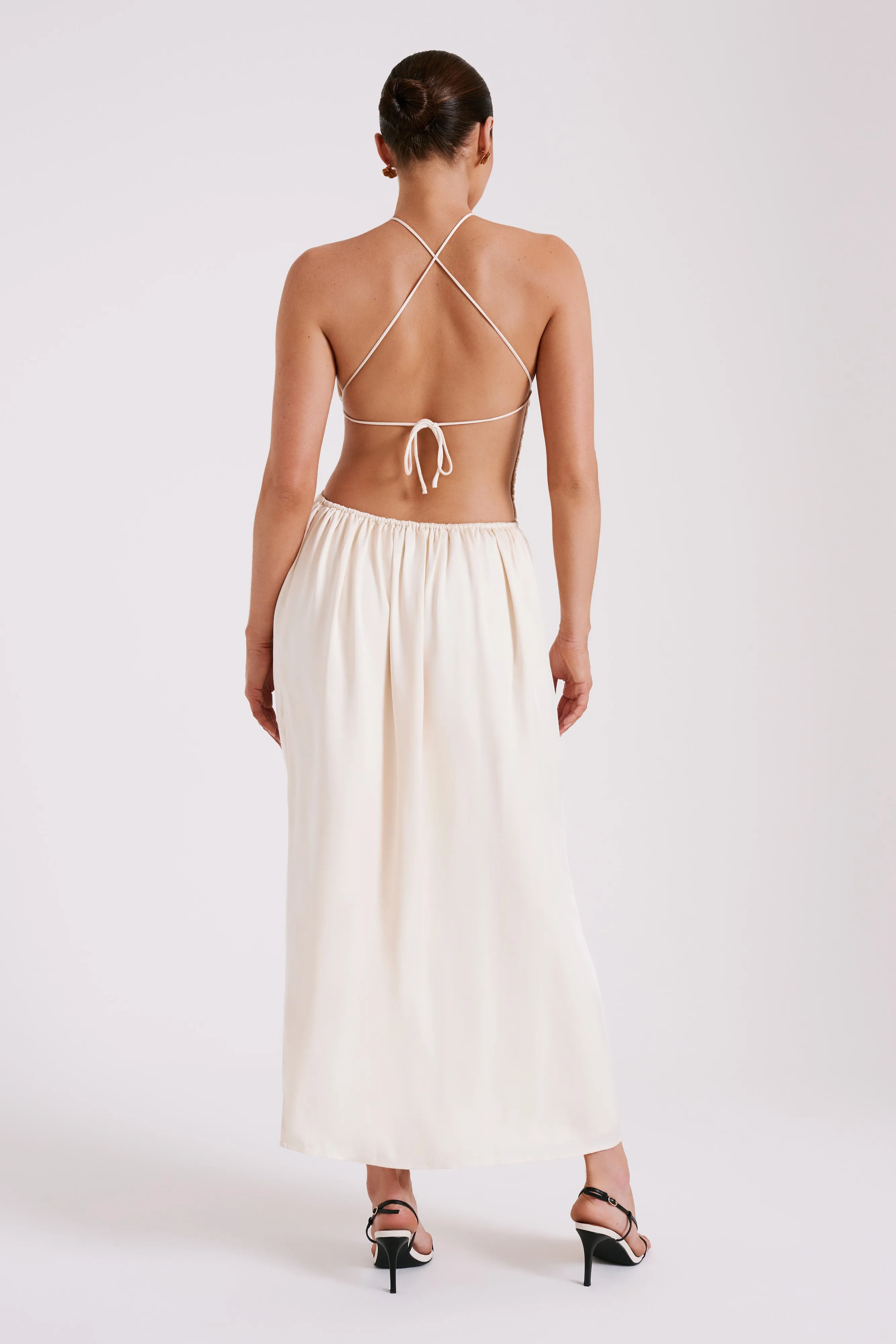 Rosalina Cut Out Maxi Dress - Ivory