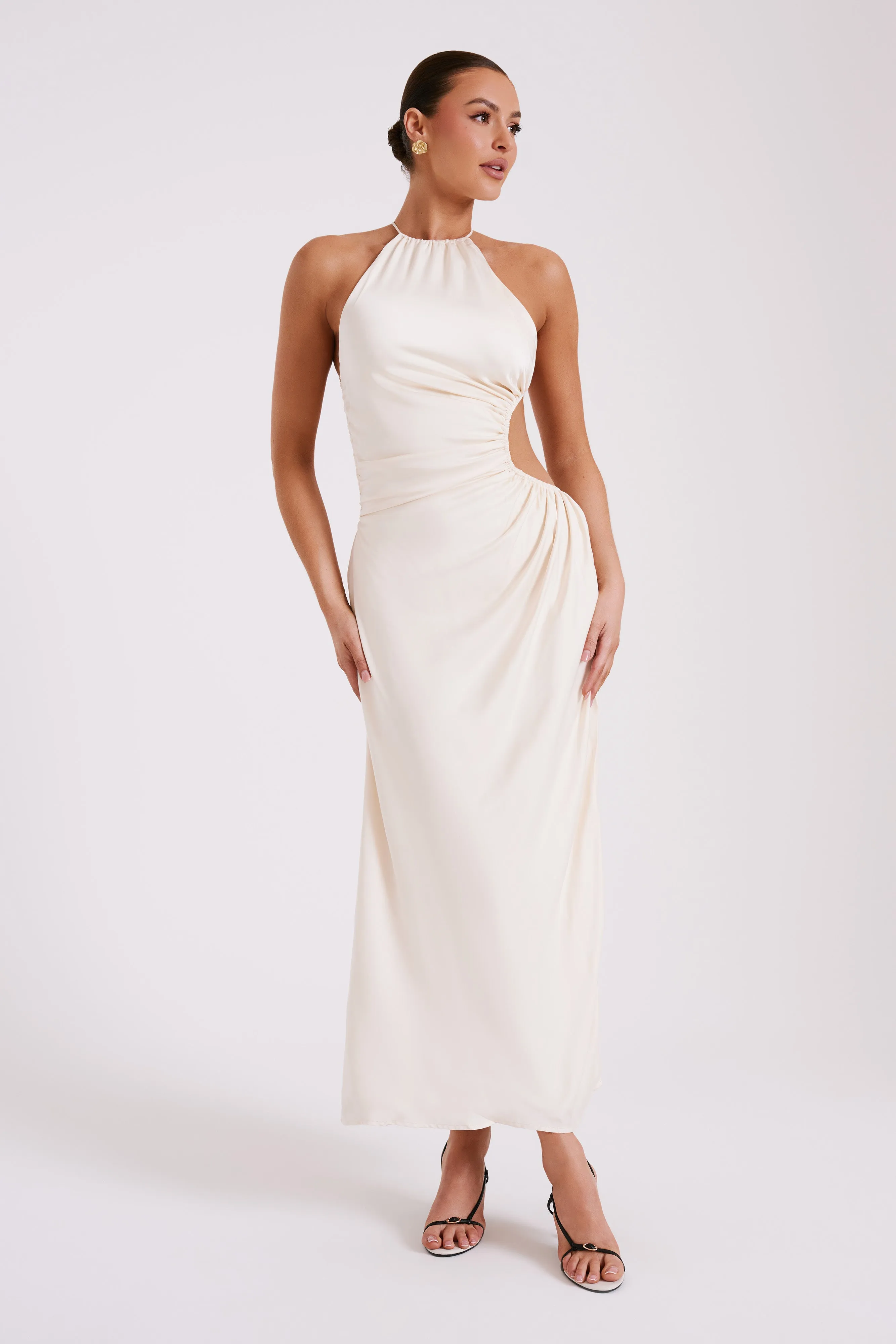 Rosalina Cut Out Maxi Dress - Ivory