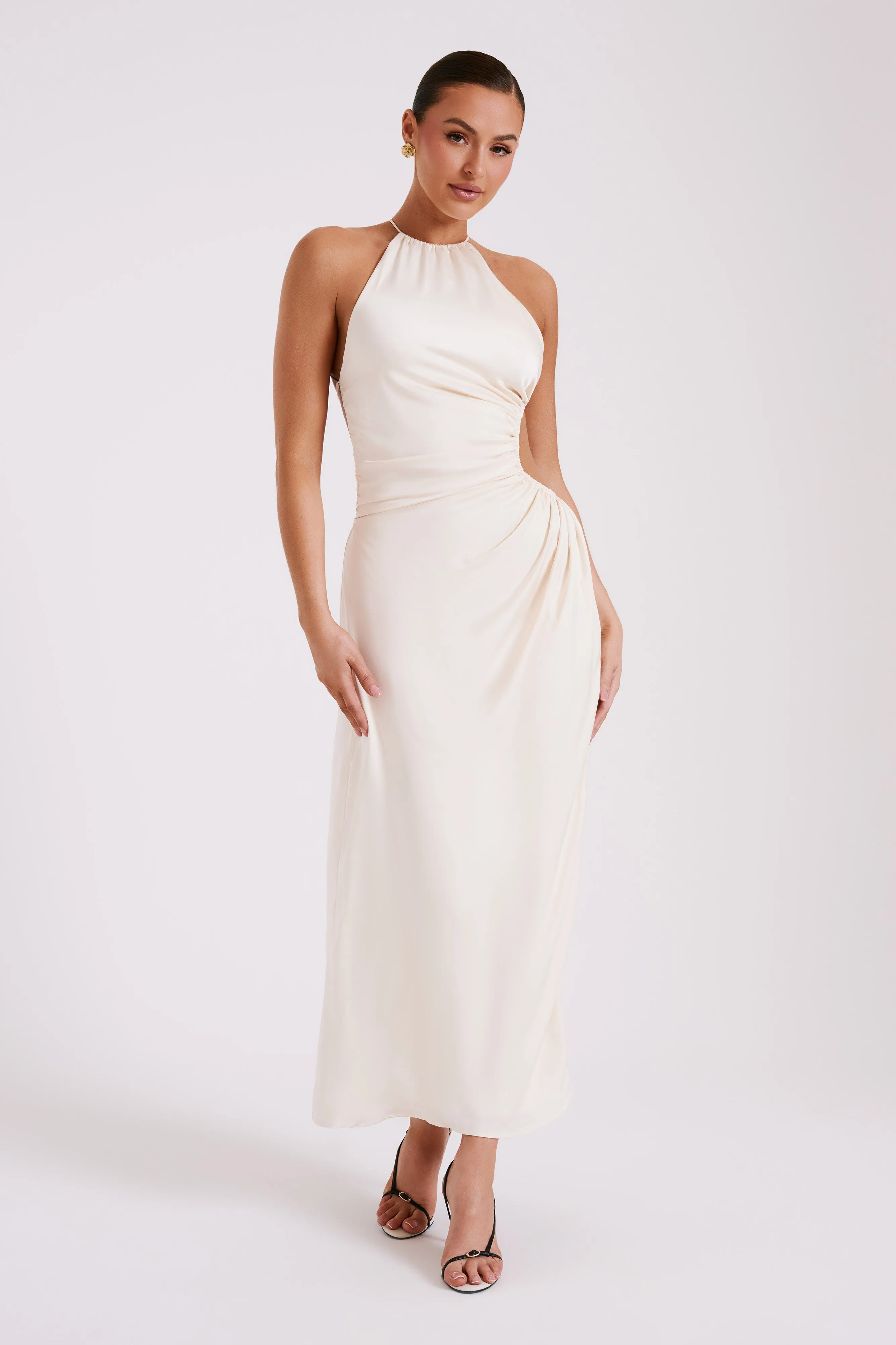 Rosalina Cut Out Maxi Dress - Ivory