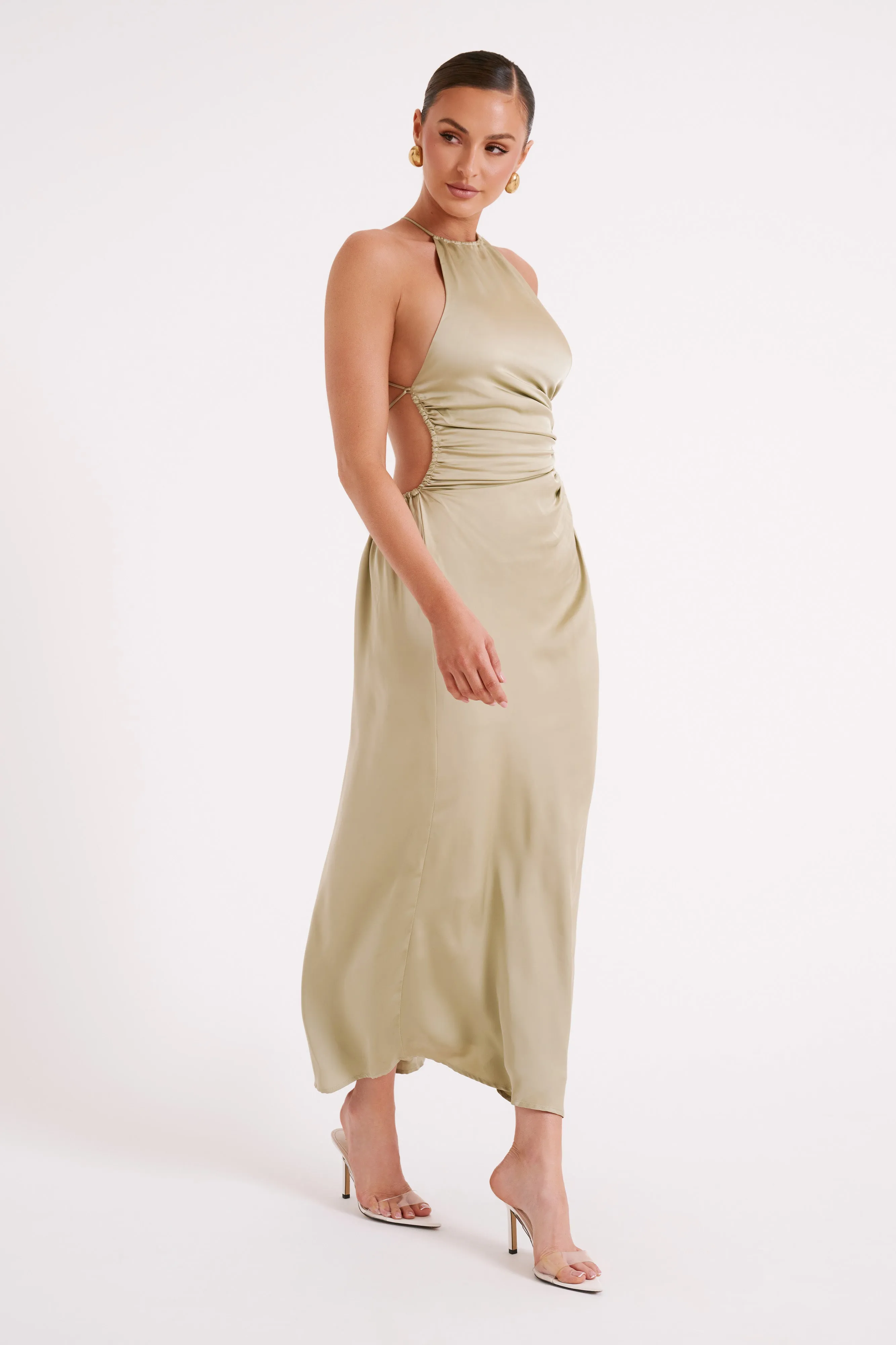 Rosalina Cut Out Maxi Dress - Sage