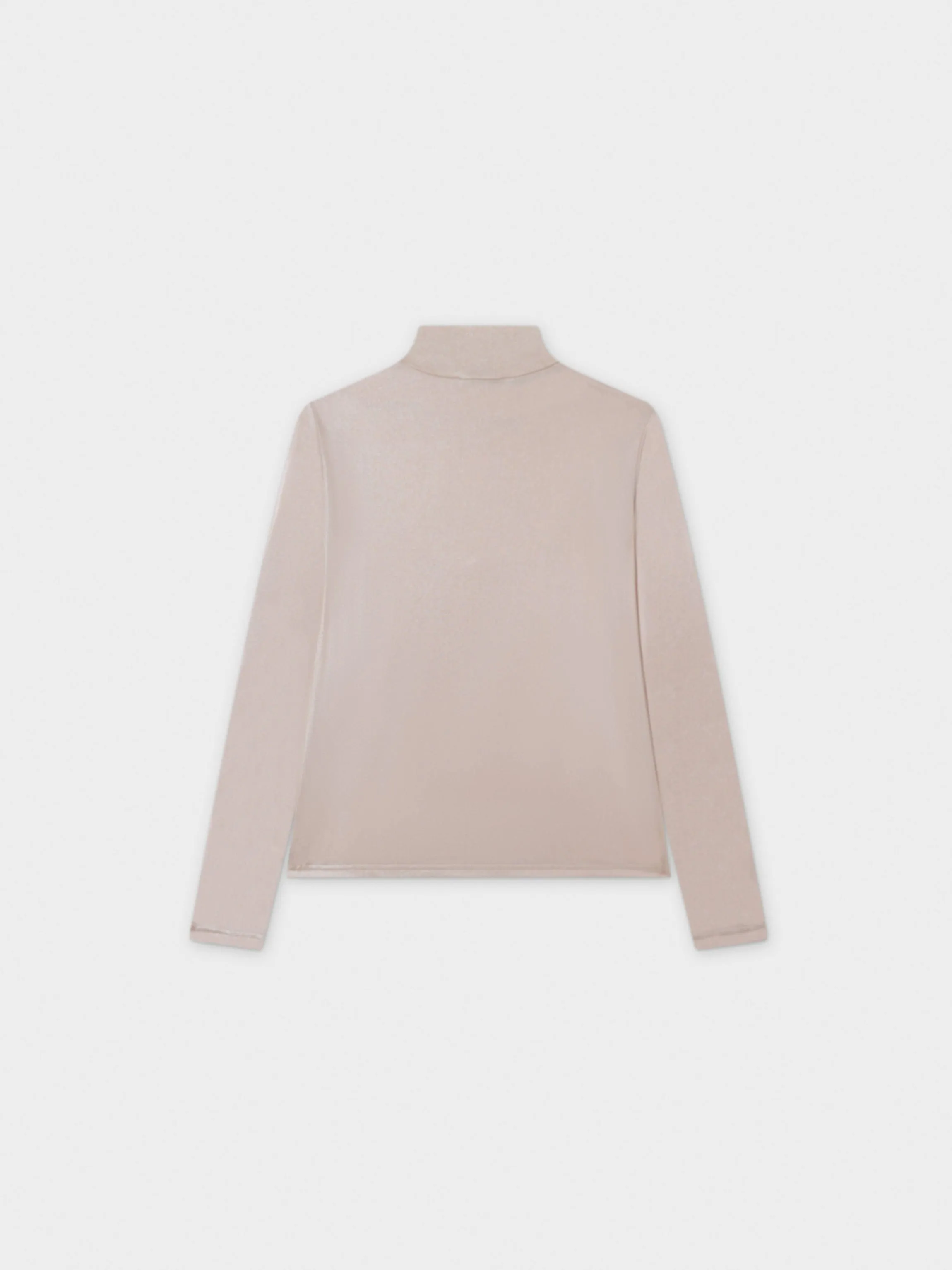 Shimmer Turtleneck-Cream/Silver