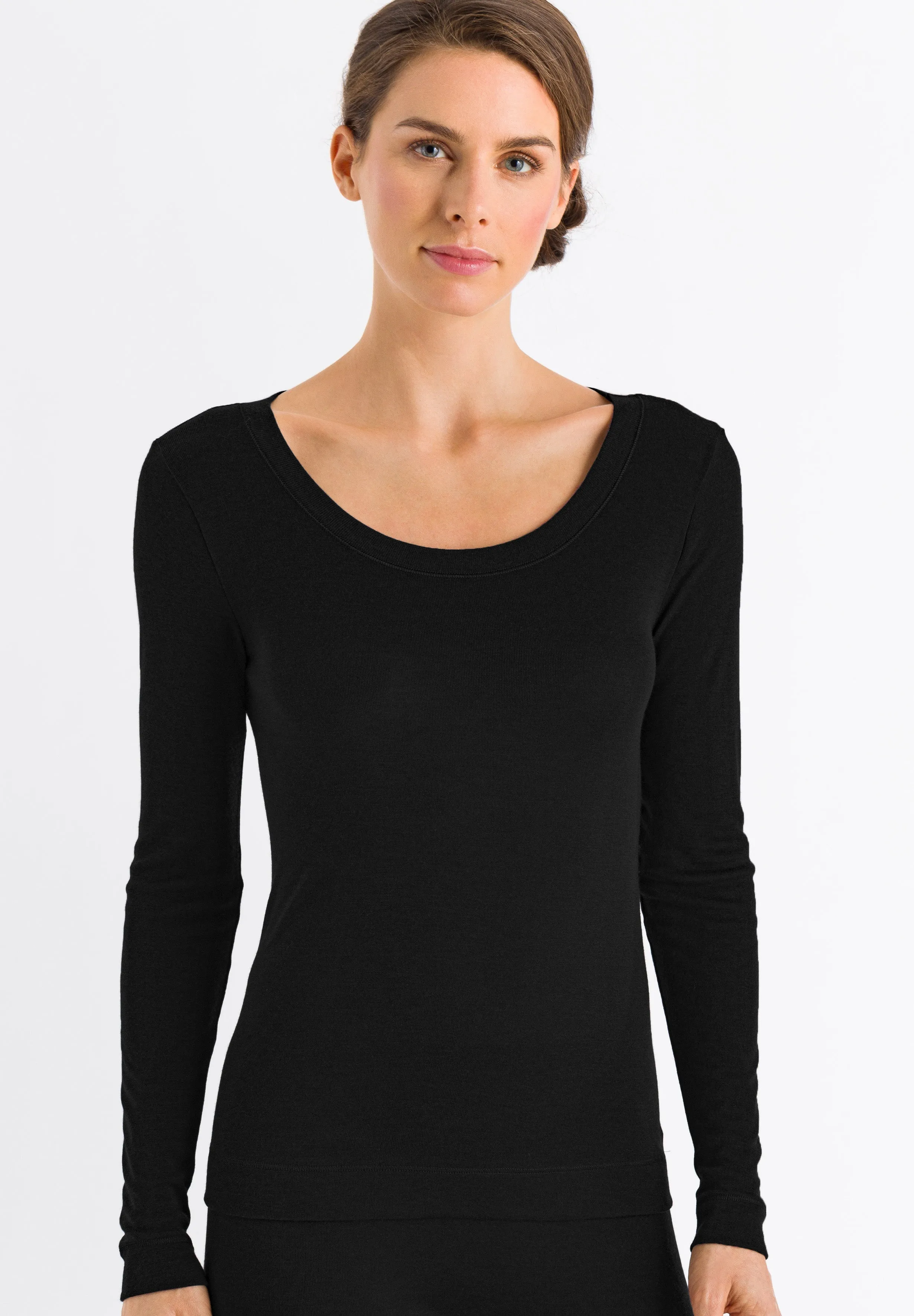 Silk/Cashmere Silk And Cashmere Scoop Neck Top | Black 71655-019