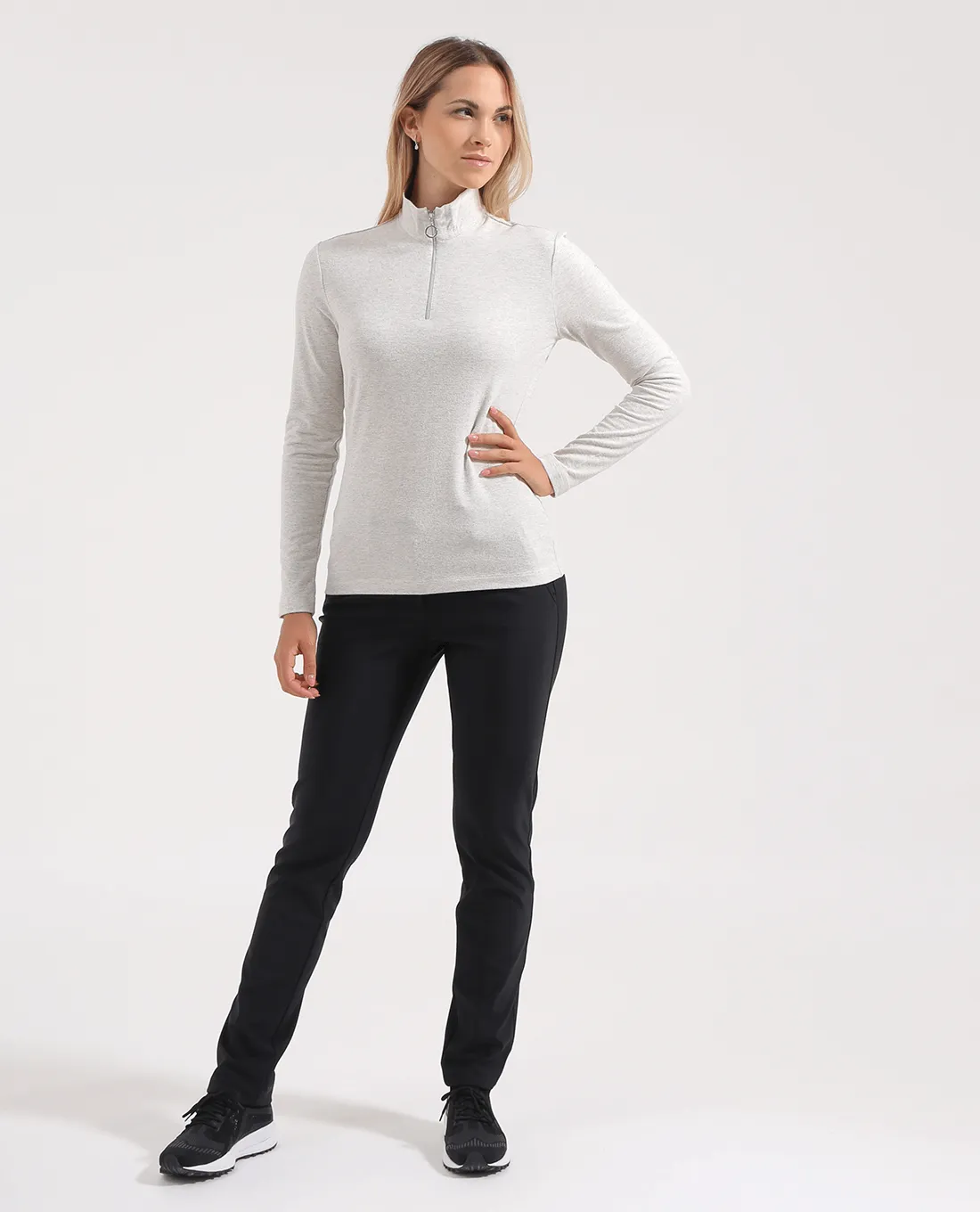 SIZE 8 - CHERVO Teverde Half Zip Thermo Top Winter White