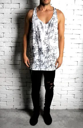 Sketch Logo Ibiza Vest - Scatter Print