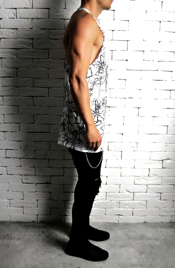 Sketch Logo Ibiza Vest - Scatter Print