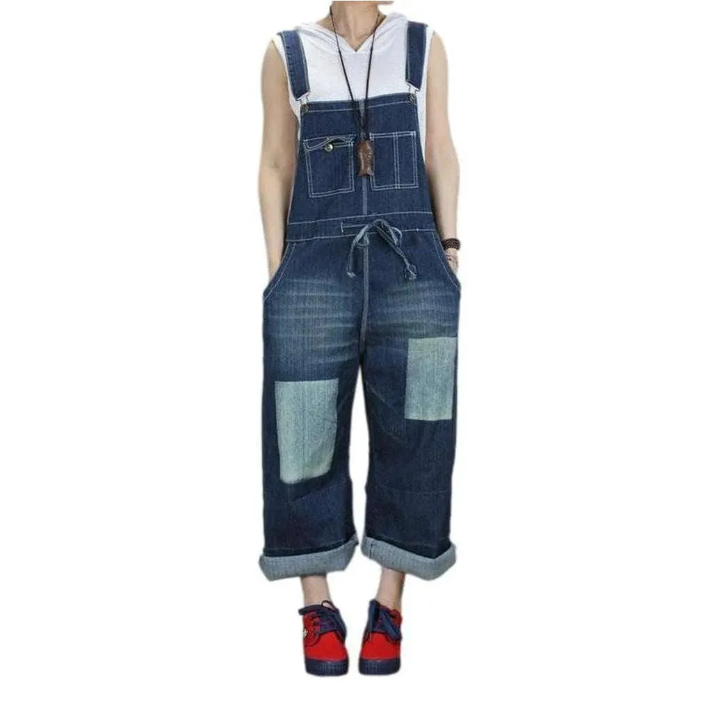 Street style denim dungaree for women