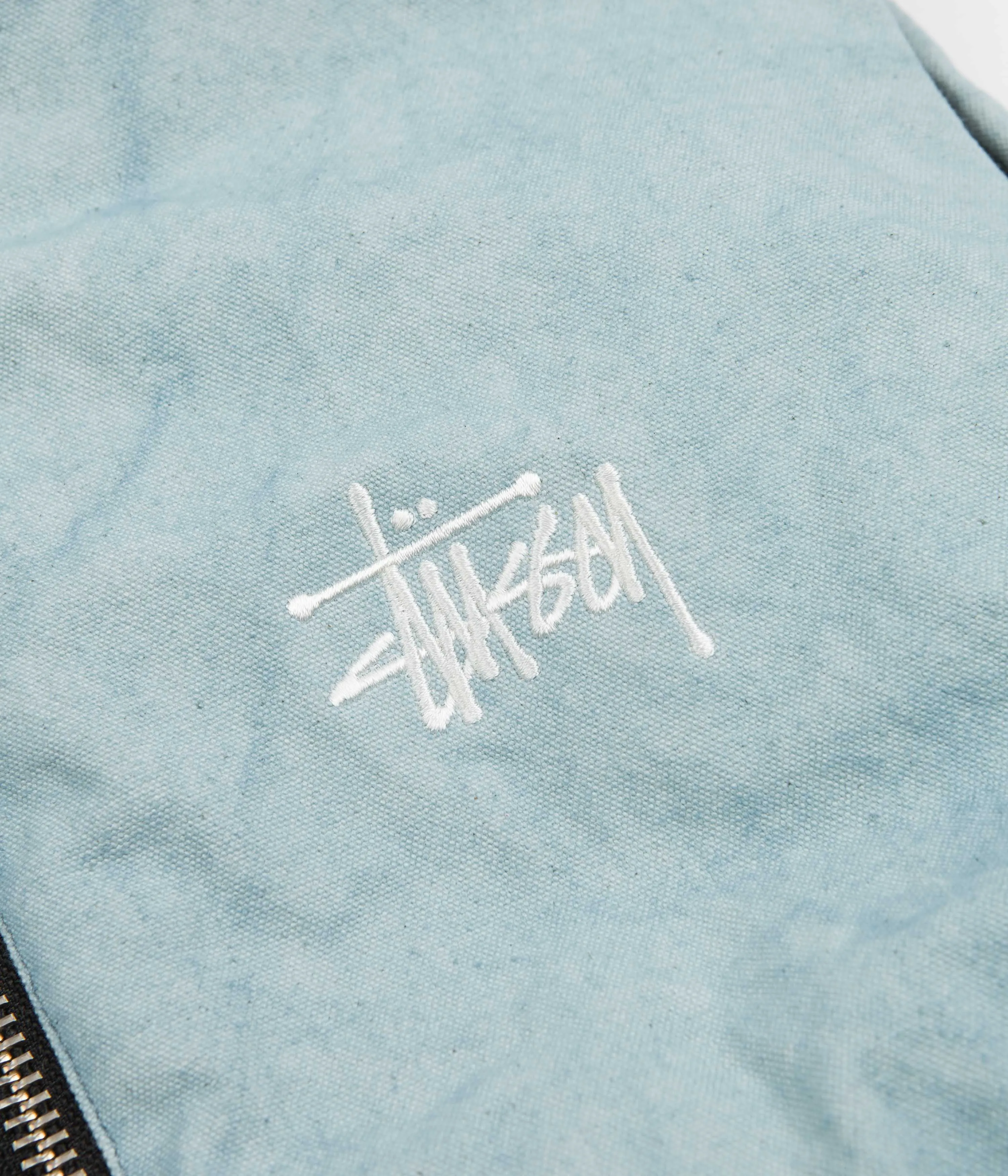 Stussy Washed Canvas Primaloft Vest - Light Blue