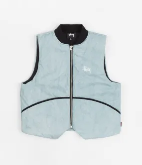 Stussy Washed Canvas Primaloft Vest - Light Blue