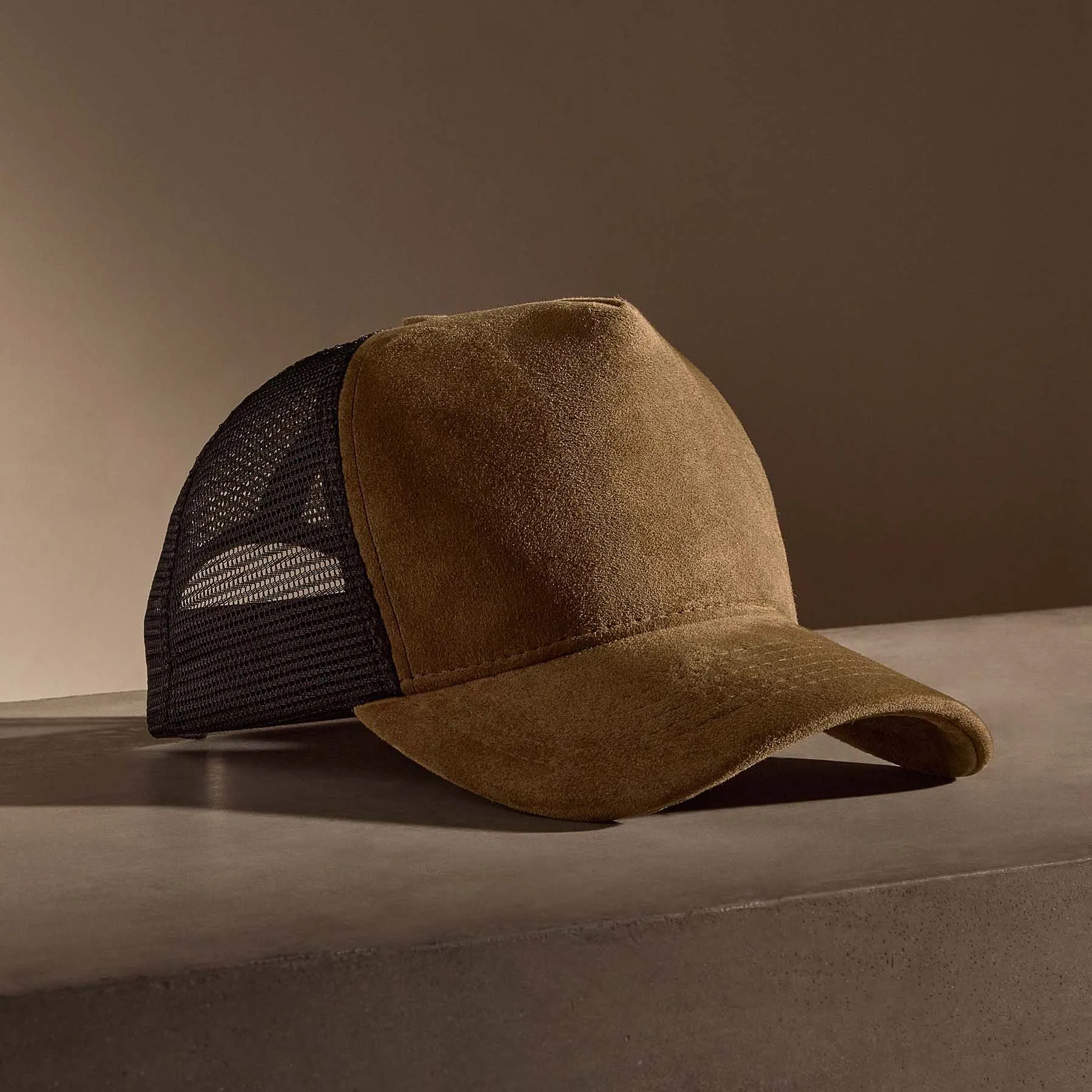 Suede Trucker Hat - String