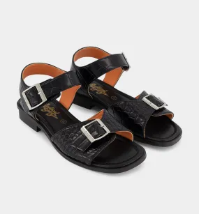 Sun Ra Sandal | Black Croc