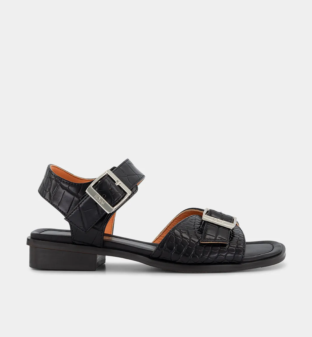 Sun Ra Sandal | Black Croc