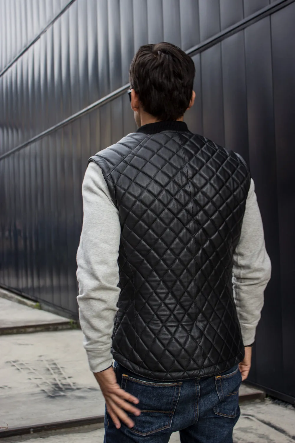 SURVIVAL  - Leather Vest in Black