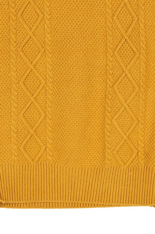 TEEK - Mustard Ruffle Sweater Vest