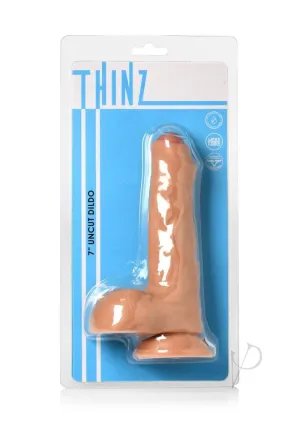 Thinz Uncut Dildo W/balls 7 Vanilla