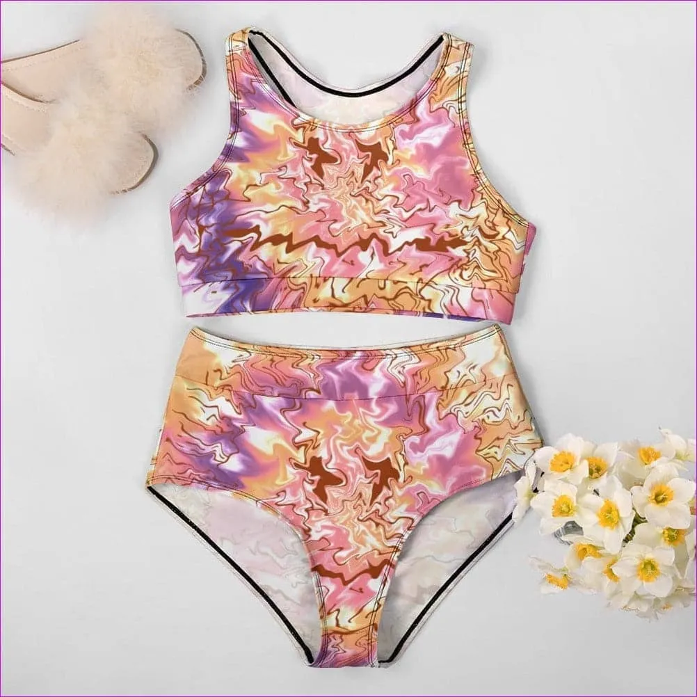 Tie-Dye Ladies Two Piece Swimsuit