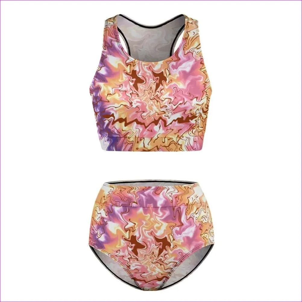 Tie-Dye Ladies Two Piece Swimsuit