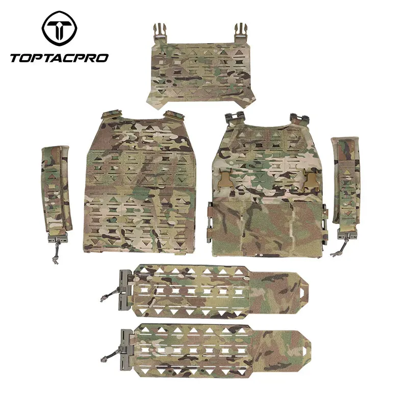 TOPTACPRO Tactical Vest, Magnetic Suction Quick Release Tactical Plate Carrier