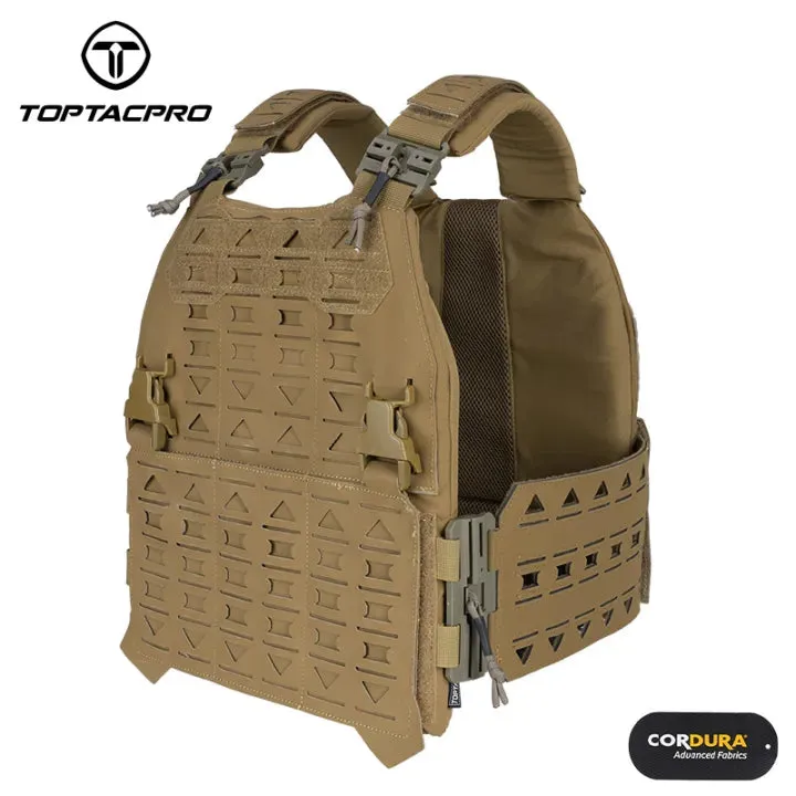 TOPTACPRO Tactical Vest, Magnetic Suction Quick Release Tactical Plate Carrier