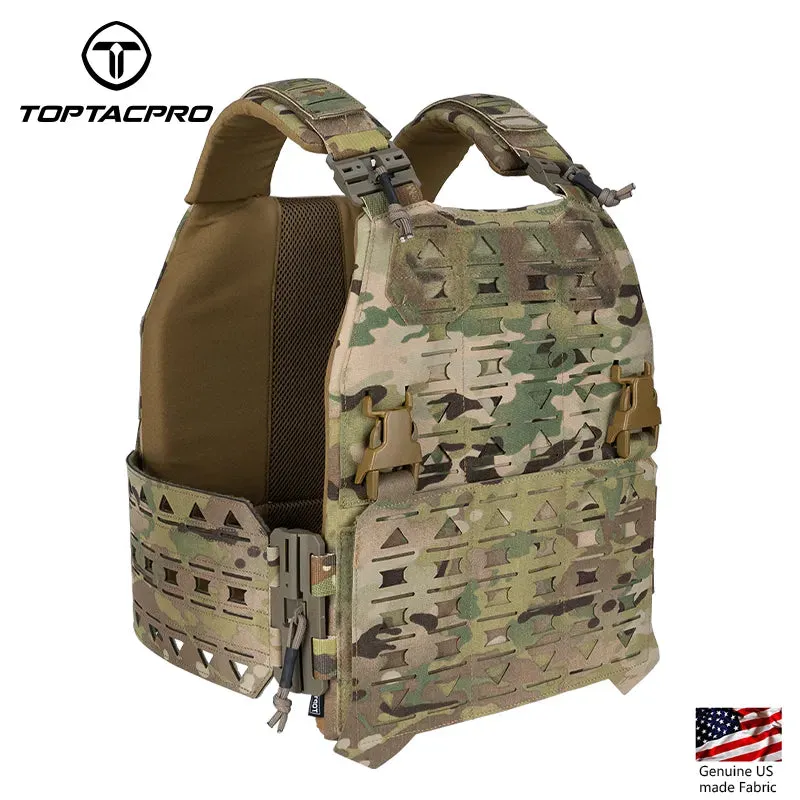 TOPTACPRO Tactical Vest, Magnetic Suction Quick Release Tactical Plate Carrier