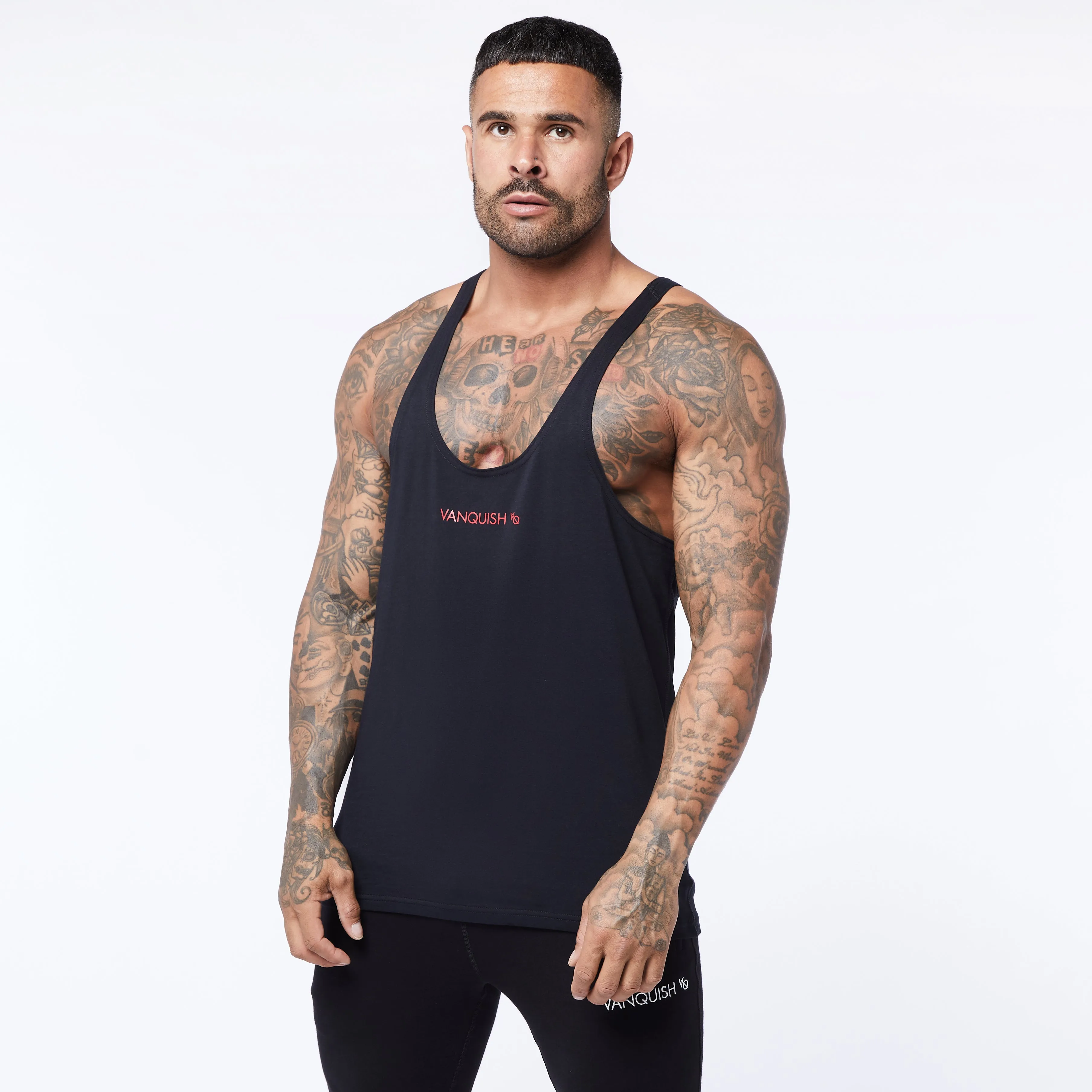 Vanquish Core Red on Black Stringer Vest