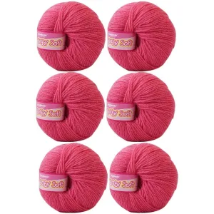 Vardhman Knitting Yarn Baby Soft Wool for Knitting, Kids Crochet Yarn Wool for Hand Knitting Art Craft, Knitting Wool Yarn for Sweater Scarves Hats and Dresses (6 Pcs, Dusky Pink)