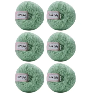 Vardhman Knitting Yarn Hello Baby Wool for Knitting, Kids Crochet Yarn Wool for Hand Knitting Art Craft, Knitting Wool Yarn for Sweater Scarves Hats and Dresses (Pistachio Green)