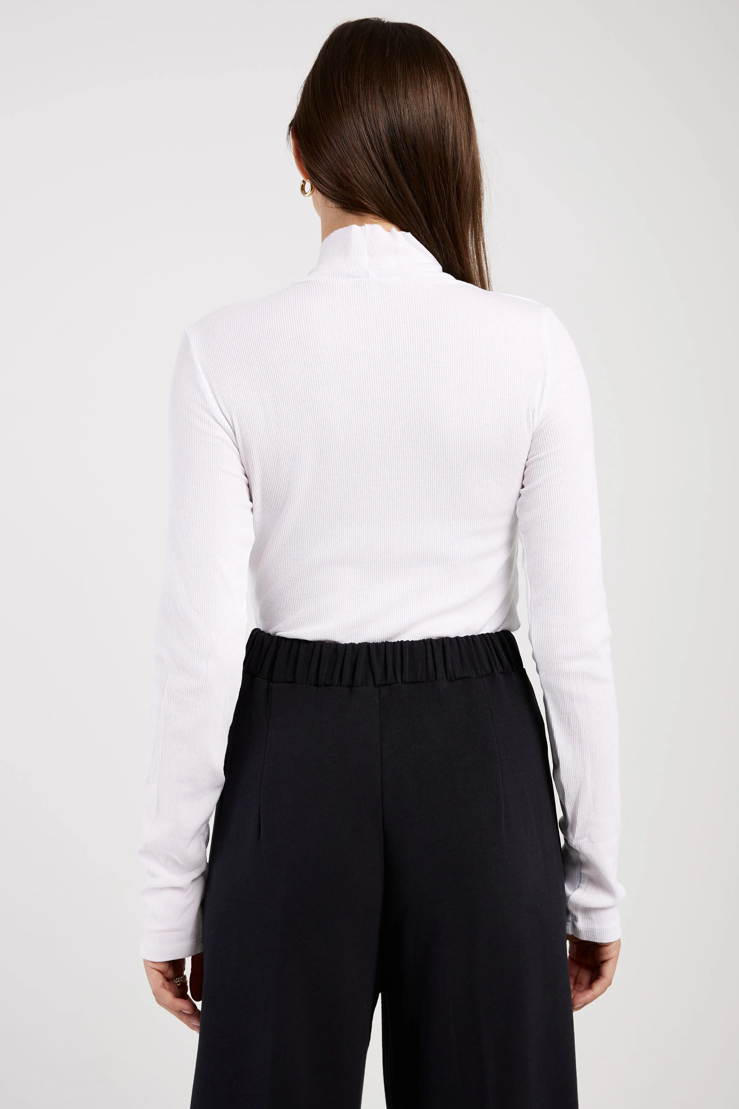 Verona Turtleneck Top in White