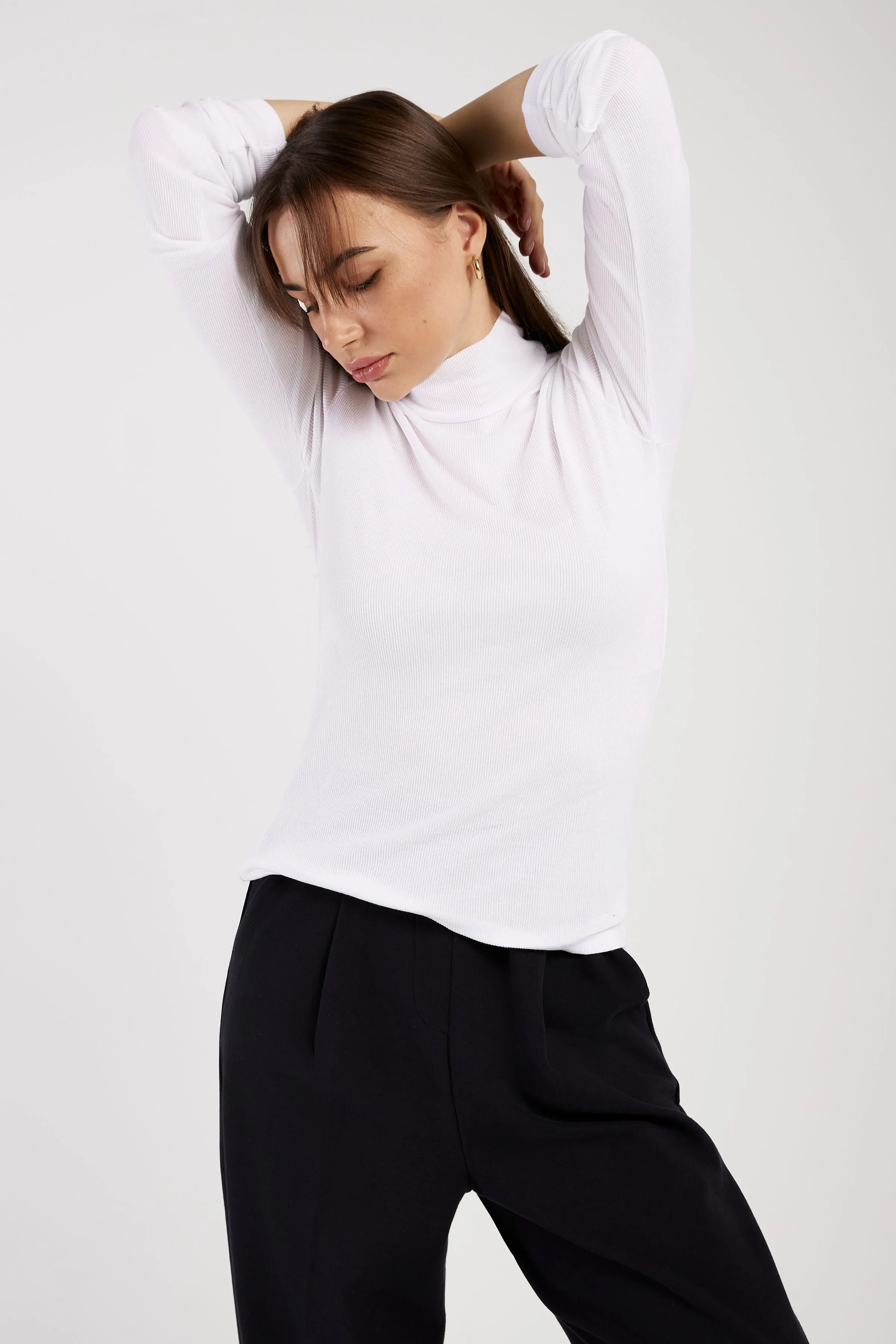 Verona Turtleneck Top in White