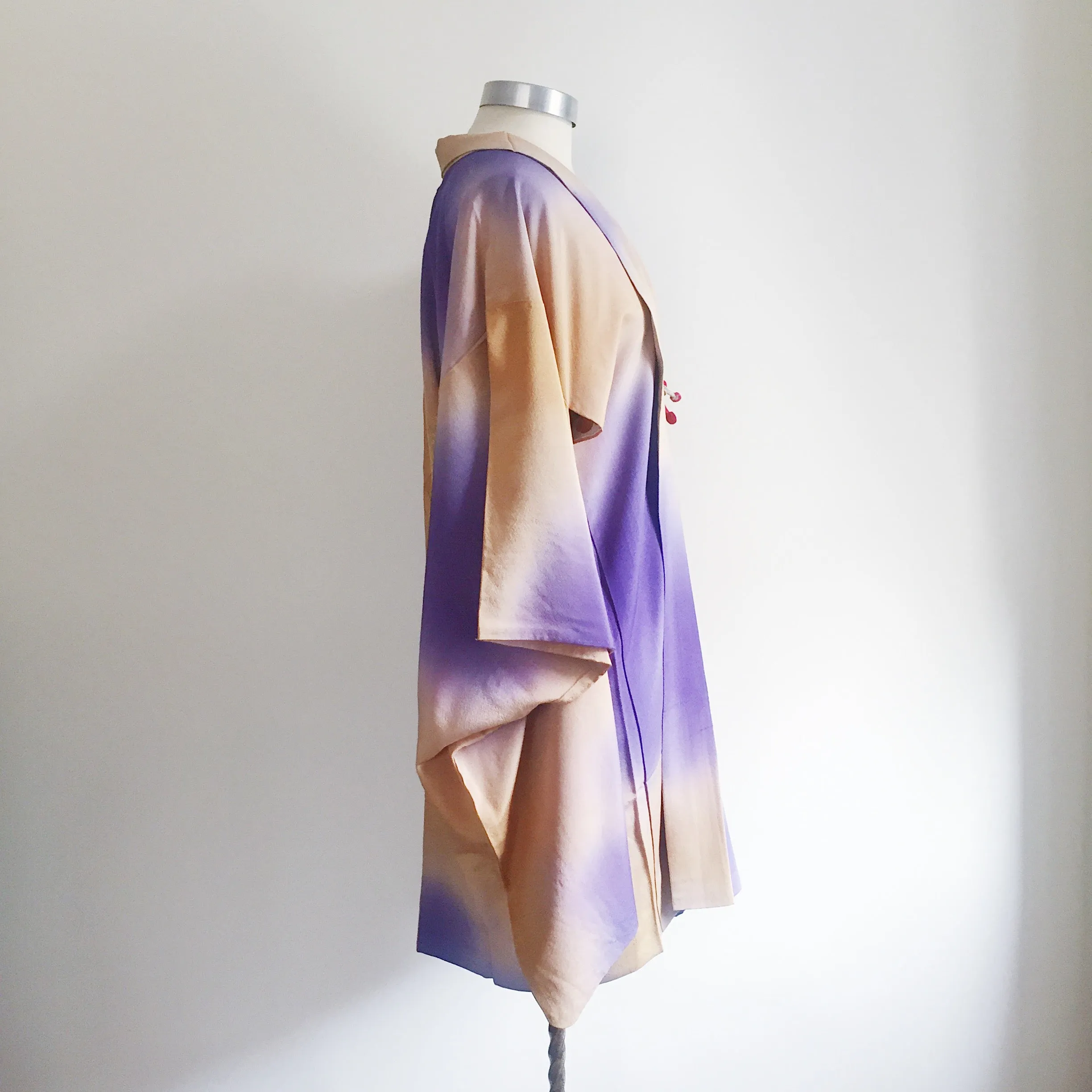 Vintage Kimono Haori Jacket - Shishi & Temari Ball/ Misty Vanilla Purple