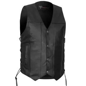 VL907 Vance Leather Premium Cowhide Vest with Buffalo Nickel Snaps and Gun Pocket