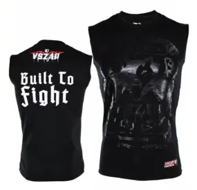 Vszap Built To Fight VTT005 Muay Thai Boxing Vest Tank Top S-4XL Black