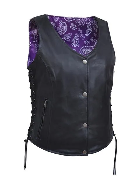 W Deluxe Paisley Liner Vest 6890